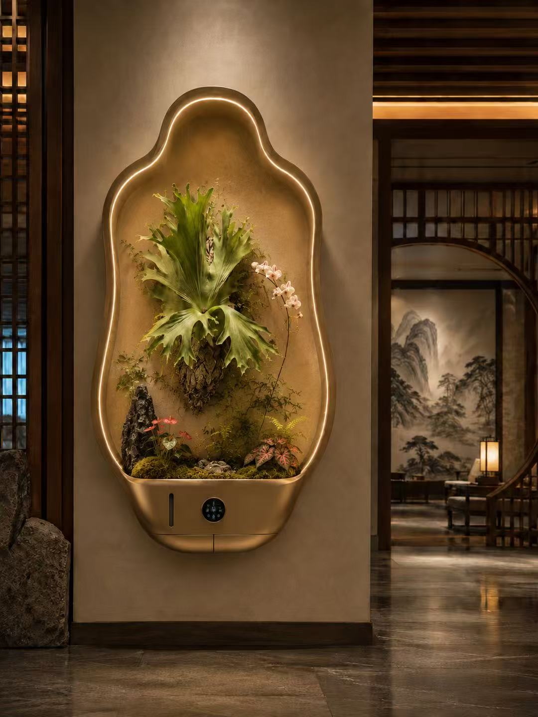 A smart living-art system designed to make modular planting part of an interior, not an afterthought.
