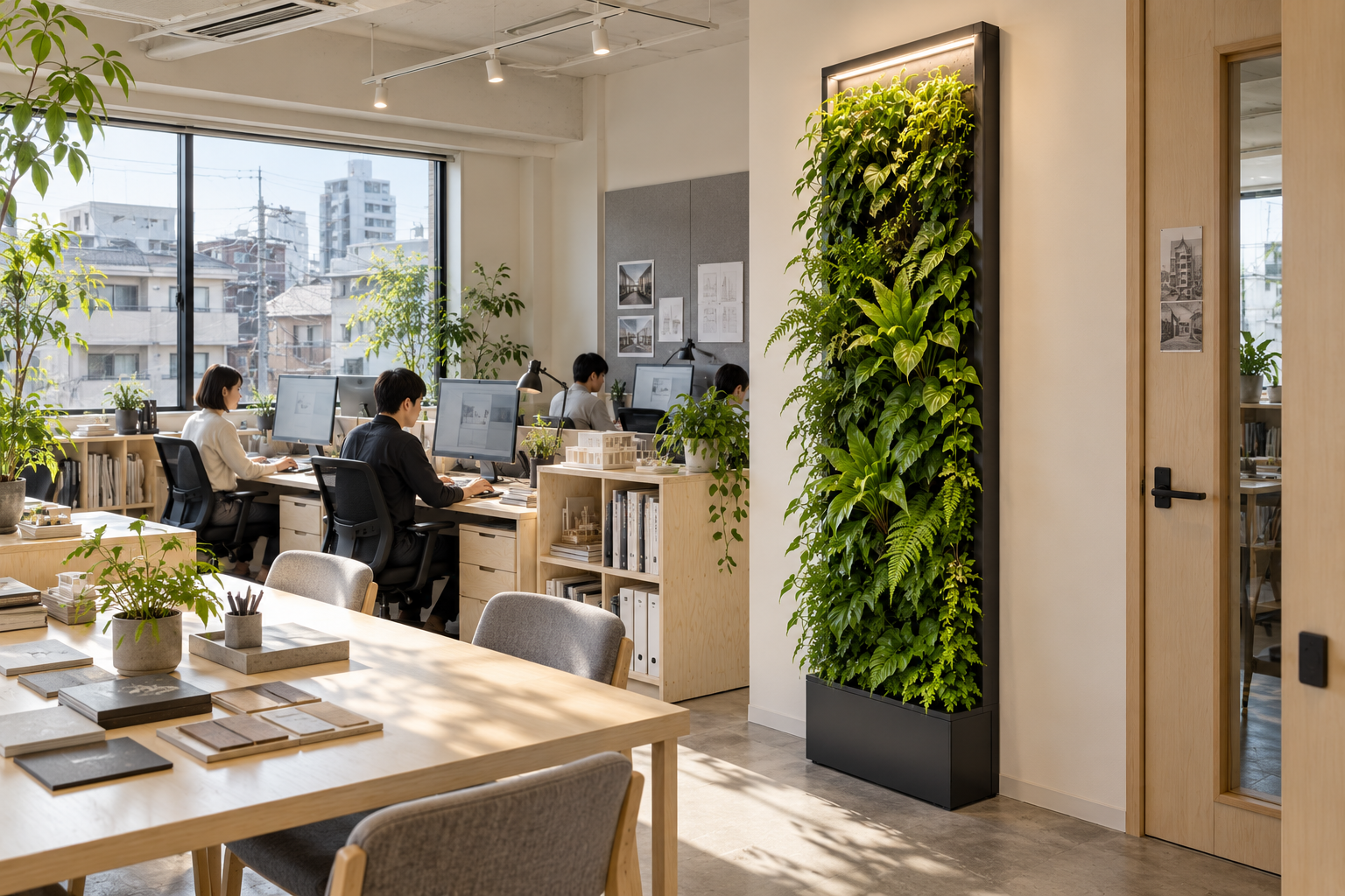 明亮創作工作區內的 CANVIVA 單面款植景