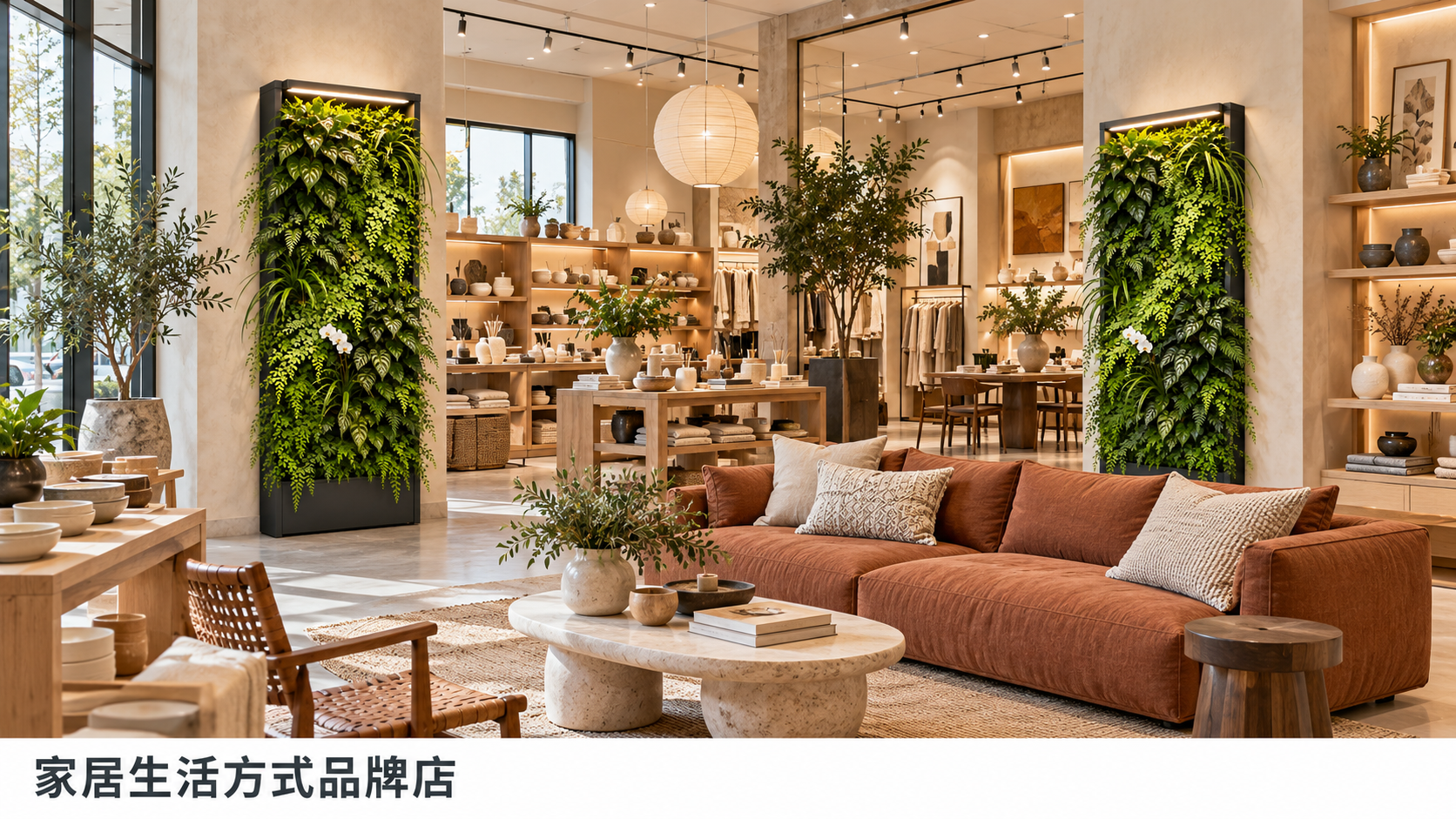 CANVIVA planting in a home and lifestyle brand store concept